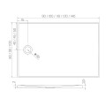 New Trendy Brodzik Nex Nonglomeratowy 120x80x3.5cm