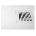 New Trendy Brodzik Mor Konglomeratowy Prostokątny Biały 120X90X3cm