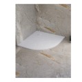 New Trendy Brodzik Mori Konglomeratowy półokrągły posadzkowy 90X90X3cm