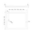 New Trendy Brodzik  Canrate 120X70X4,5cm