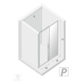 New Trendy Prime drzwi wnękowe prawe black 110x200