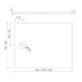 New Trendy Brodzi Konglomeratowy prostokatny biały 140X80X3 cm