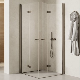 New Trendy New Soleo kabina kwadratowa 800x800x1950 mm gunmetal brushed