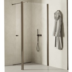 New Trendy New Soleo kabina walk-in U 600x1950 mm gunmwtal brushed