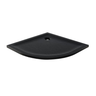 New Trendy Mild Stone brodzik półokrągły akrylowy R55 czarny 80x80x4,5