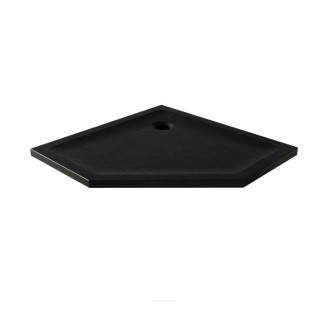 New Trendy Mild Stone brodzik piącikątny akrylowy czarny 90x90x4,5