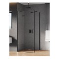 New Trendy kabina  prostokątna New Renoma black lewa 90X100X195cm