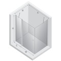 New Trendy New Soleo kabina prostokątna 900x800x1950 mm chrom