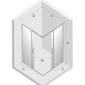 New Trendy Prime kabina prostokątna 800x900x2000 mm chrom