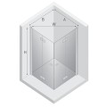 New Trendy New Soleo kabina kwadratowa 800x800x1950 mm gunmetal brushed