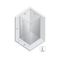New Trendy New Renoma kabina prostokątna lewa black 100X90X195cm