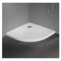 New Trendy Mild Stone brodzik półokrągły akrylowy r55 biały 90x90x4,5