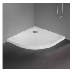 New Trendy Mild Stone brodzik półokrągły akrylowy r55 biały 90x90x4,5