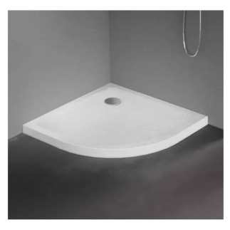 New Trendy Mild Stone brodzik półokrągły akrylowy r55 biały 90x90x4,5