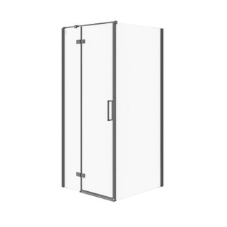 Cersanit Jota kabina prysznicowa narożna czarna lewa szkło transparentne 90 x 90 x 195 cm