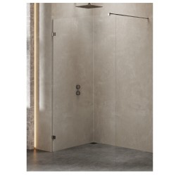 New Trendy Avexa gunmetal brushed walk-in 120x200cm
