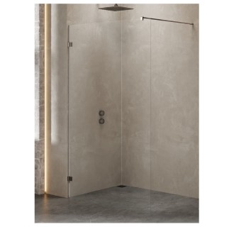 New Trendy Avexa gunmetal brushed walk-in 120x200cm