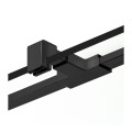 New Trendy New Renoma kabina prostokątna black prawa wspornik poziomy120X80X195cm