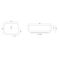 Rea Demi Aiax umywalka nablatowa 51x39x13,5cm - dane techniczne