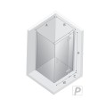 New Trendy New Renoma kabina prostokątna black prawa wspornik poziomy120X80X195cm