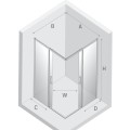 New Trendy Prime kabina kwadratowa 900x900x2000 mm chrom