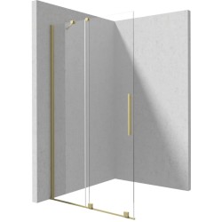 Deante Prizma ścianka prysznicowa walk-in 120 cm - przesuwna złoto szczotkowane