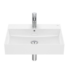 Roca Inspira square umywalka ścienno meblowa 600 x 490 x 120 mm superglaze biały