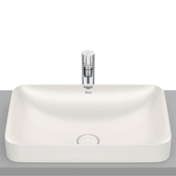 Roca Inspira square umywalka blatowa cienkościenna 550 x 370 x 75 mm beżowa