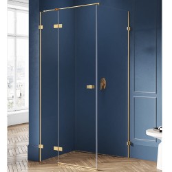 New Trendy Avexa kabina prostokątna 900x1000x2000 mm gold brushed