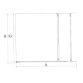 New Trendy Avexa kabina walk-in 1000x2000 mm black