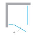 New Trendy Avexa kabina kwadratowa 1200x1200x2000 mm chrom