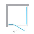 New Trendy Avexa kabina kwadratowa 800x800x2000 mm black