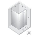 New Trendy Avexa kabina prostokątna 1000x1200x2000 mm gold brushed