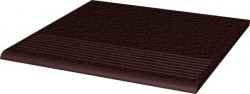 Paradyż Natural Brown płytka klinkierowa stopnicowa ryflowana duro 30x30