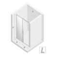New Trendy Prime drzwi wnękowe prawe chrom 130x200