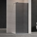 Invena kabina Walk-in II 900x2000 mm profil czarny szkło grafit