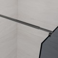 Invena kabina Walk-in II 900x2000 mm profil czarny szkło grafit