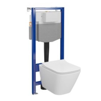 Cersanit Aqua 50 mechaniczny c16 stelaż wc z miską zawieszaną City Square i deską wolnoopadającą z łatwym wypinaniem