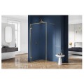 New Trendy Avexa gold brushed walk-in 100x200 cm