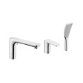Invena Siros bateria wannowa 3-otworowa chrom