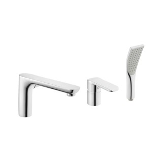 Invena Siros bateria wannowa 3-otworowa chrom