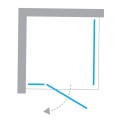 New Trendy Avexa kabina prostokątna 800x1000x2000 mm gunmetal brushed
