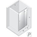 New Trendy Avexa drzwi wnękowe 1200x2000 mm gunmetal brushed
