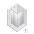 New Trendy Avexa kabina prostokątna 1100x900x2000 mm black
