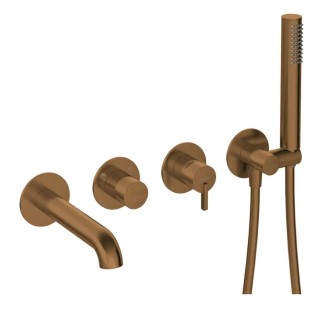 Deante Silia bateria wannowa 4-otworowa podtynkowa  brąz szczotkowany