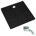 Schedpol Caspar New black stone brodzik kwadratowy 80x80cm