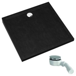 Schedpol Caspar New black stone brodzik kwadratowy 80x80cm
