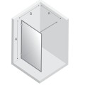 New Trendy Avexa kabina walk-in 1000 2000 mm white