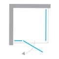 New Trendy Avexa kabina prostokątna 1000x700x2000 mm copper brushed