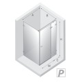 New Trendy Avexa kabina prostokątna 1200x1000x2000 mm gunmetal brushed